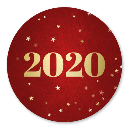 Rood met gouden 2020